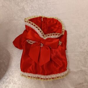 Vestido Talla XS estilo navideño lazo rojo
